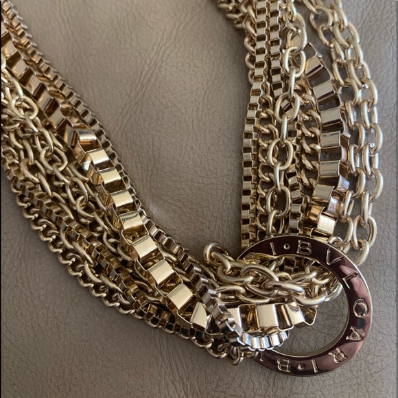 Bvlgari authentic pendant multi strand necklace